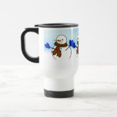 Happy Snowman w/Blue Mittens Reisebecher (Links)