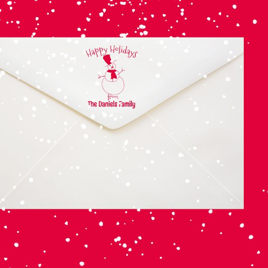 Happy Snowman Weihnachten Permastempel