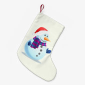 Happy Snowman Weihnachts-Strumpf Kleiner Weihnachtsstrumpf (Vorderansicht (hängend))