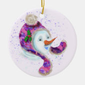 Happy Snowman Weihnachtsbaum Ornament (Vorne)