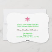 Happy Snowman Weihnachtsfeiertag Feiertagskarte (Rückseite)