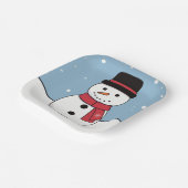 Happy Snowman Weihnachtsfeiertag Pappteller (Gewinkelt)