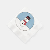 Happy Snowman Weihnachtsfeiertag Serviette (Ecke)