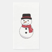 Happy Snowman Weihnachtsfeiertag Serviette (Vorderseite)