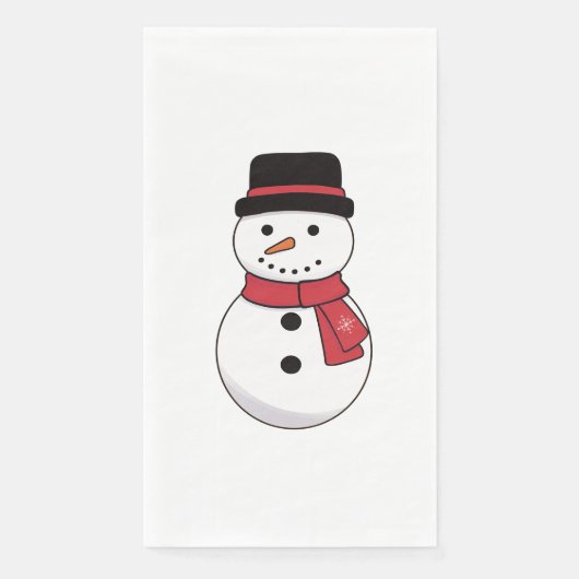 Happy Snowman Weihnachtsfeiertag Serviette (Vorderseite)
