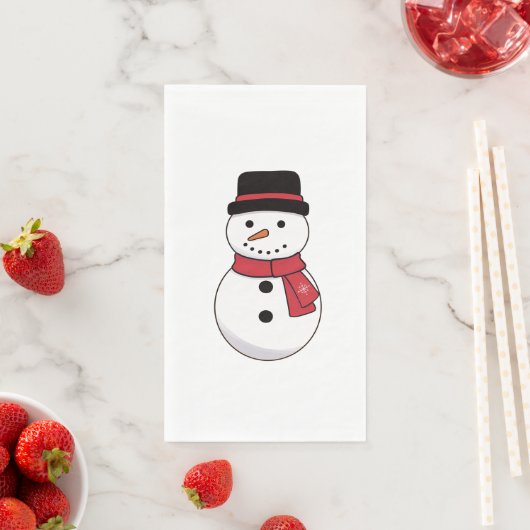Happy Snowman Weihnachtsfeiertag Serviette (Beispiel)