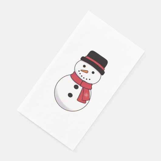 Happy Snowman Weihnachtsfeiertag Serviette (Ecke)