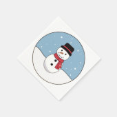 Happy Snowman Weihnachtsfeiertag Serviette (Ecke)
