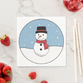 Happy Snowman Weihnachtsfeiertag Serviette (Beispiel)