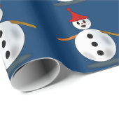 Happy Snowman Wrapping Paper Geschenkpapier (Rolleneckpunkt)