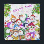 Happy Snowmans Christmas Bandana Halstuch<br><div class="desc">Weihnachtsbananen mit Happy Snowmans Frohe Weihnachts-Party Funny Zeichnend Cartoon Snowman und Text - Wählen / Fügen Sie Ihre einzigartige Text / Schriftart / Farbe - Make Your Special Bandana Geschenk - Neu vergrössern und verschieben oder entfernen und fügen Sie Elemente / Bild mit Anpassungswerkzeug ! - Zeichn und Design von...</div>