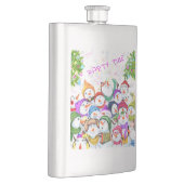 Happy Snowmans Christmas Flask Flachmann (Rechts)