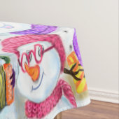 Happy Snowmans Christmas Tablecloth Tischdecke (Beispiel)