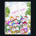 Happy Snowmans Frohe Weihnachts-Party-Notebook Notizblock<br><div class="desc">Happy Snowmans Frohe Weihnachts-Party Funny Zeichnend Cartoon Snowman Celebration - Wählen / Fügen Sie Ihre einzigartige Text / Schriftart / Farbe - Make Your Special Gift - Neu vergrössern und verschieben oder entfernen und fügen Sie Elemente / Bild mit Anpassungs-Tool! - Zeichn und Design von MIGNED. Sie können meine Designs...</div>