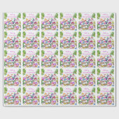 Happy Snowmans Party Weihnachtswrapping Paper Geschenkpapier (Flach)