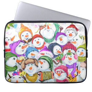 Happy Snowmans Weihnachten Laptop Sleeve Geschenk