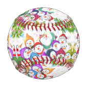 Happy Snowmans Weihnachts Baseball (Vorderseite)