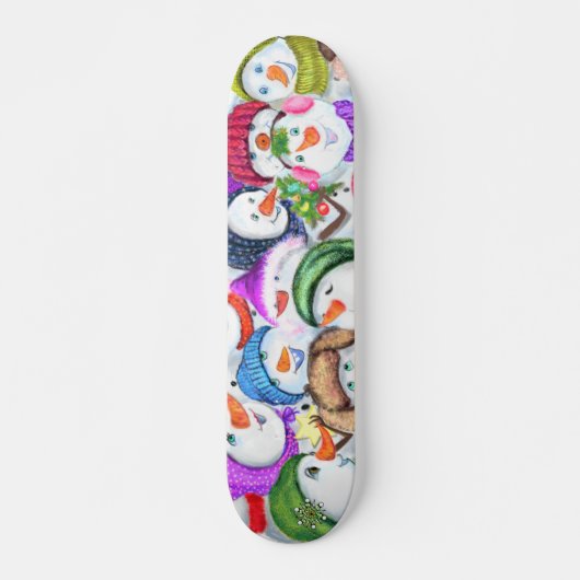 Happy Snowmans Weihnachts-Skateboard Skateboard (Vorne)