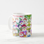 Happy Snowmans Weihnachtskaffee Tasse (Vorderseite Links)