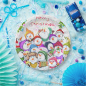 Happy Snowmans Weihnachtszeitung Tellers Pappteller (Party)