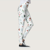 Happy Snowmen Modernes Weihnachtsmuster Leggings (Rechts)