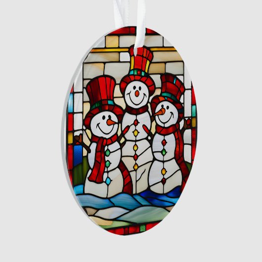 Happy Snowmen Ornament (Vorderseite)