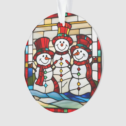 Happy Snowmen Ornament (Vorderseite)