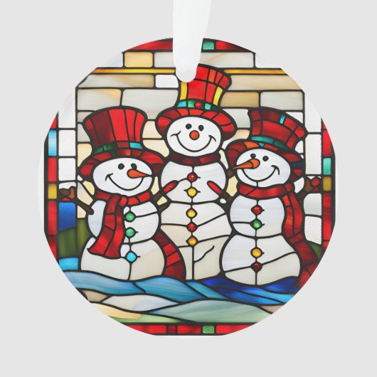 Happy Snowmen Ornament (Vorderseite)