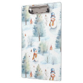 Happy Snowmen Pattern Klemmbrett (Links)