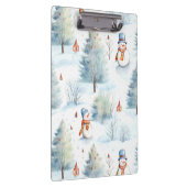 Happy Snowmen Pattern Klemmbrett (Rechts)