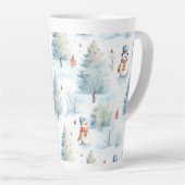 Happy Snowmen Pattern Milchtasse (Rechte Ecke)