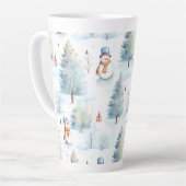 Happy Snowmen Pattern Milchtasse (Linke Ecke)