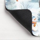 Happy Snowmen Pattern Mousepad (Ecke)