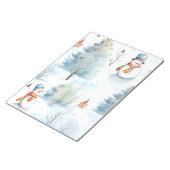 Happy Snowmen Pattern Notizblock (angewinkelt)