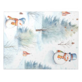 Happy Snowmen Pattern Notizblock (Vorderseite)