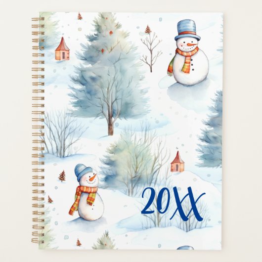 Happy Snowmen Pattern Planer (Vorderseite)