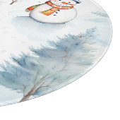 Happy Snowmen Pattern Schneidebrett (Ecke)