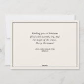 Happy Snowmen Weihnachtsfest Feiertagskarte (Rückseite)