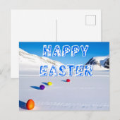 Happy Snowy Oaster Postkarte (Vorne/Hinten)