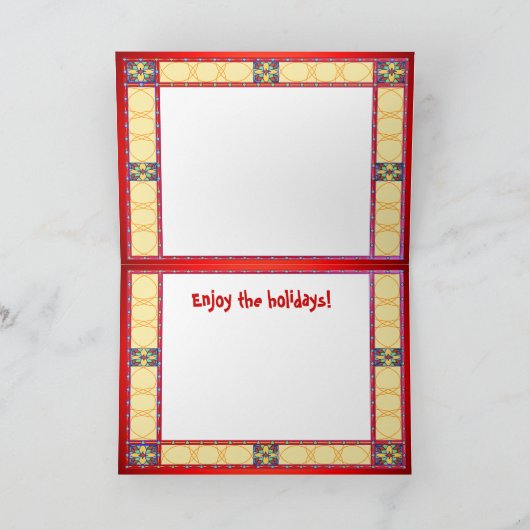 Happy Snowy Urlaub Feiertagskarte (Innenseite)