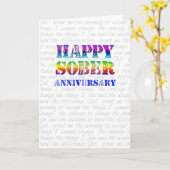 Happy Sober Anniversary Karte (Gelbe Blume)