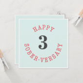 Happy Sober Jahr Karte (Vorderseite/Rückseite Beispiel)