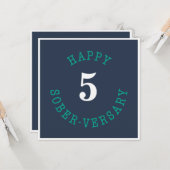 Happy Sober Jahr Karte (Vorderseite/Rückseite Beispiel)