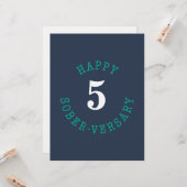 Happy Sober-Jubiläumskarte Karte (Vorderseite/Rückseite Beispiel)
