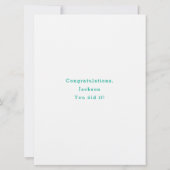 Happy Sober-Jubiläumskarte Karte (Rückseite)