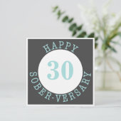 Happy Sober-Jubiläumskarte Karte (Stehend Vorderseite)