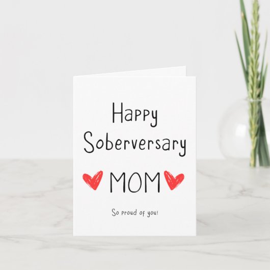 Happy Soberversary Mama, nüchterner Jahrestag Karte (Vorderseite)