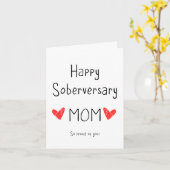 Happy Soberversary Mama, nüchterner Jahrestag Karte (Gelbe Blume)
