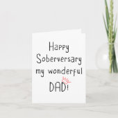 Happy Soberversary Vater, Minimal nüchtern Jubiläu Karte (Vorderseite)