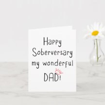 Happy Soberversary Vater, Minimal nüchtern Jubiläu